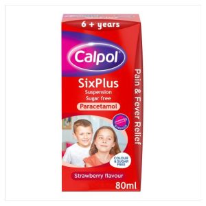 Calpol Sugar Free Six Plus Paracetamol Syrup Strawberry Flavour