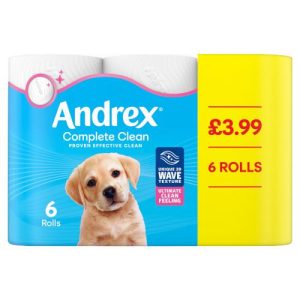 Andrex complete clean rolls 6pk