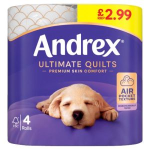 Andrex Ultimate Quilts rolls 4pk
